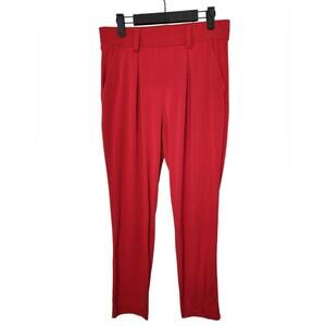 Express Pull On Red Trouser Pleated Ankle Pants Small